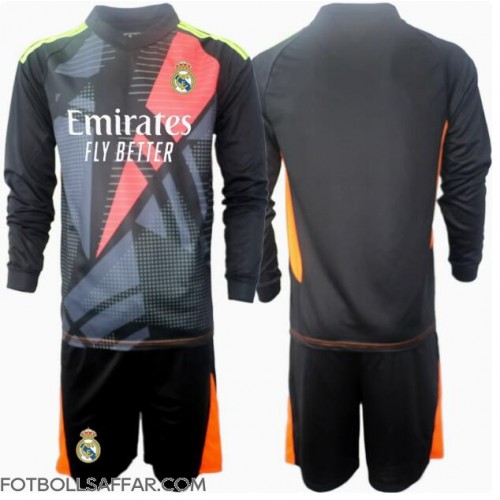 Real Madrid Målvakt Bortadräkt Barn 2024-25 Långärmad (+ Korta byxor)